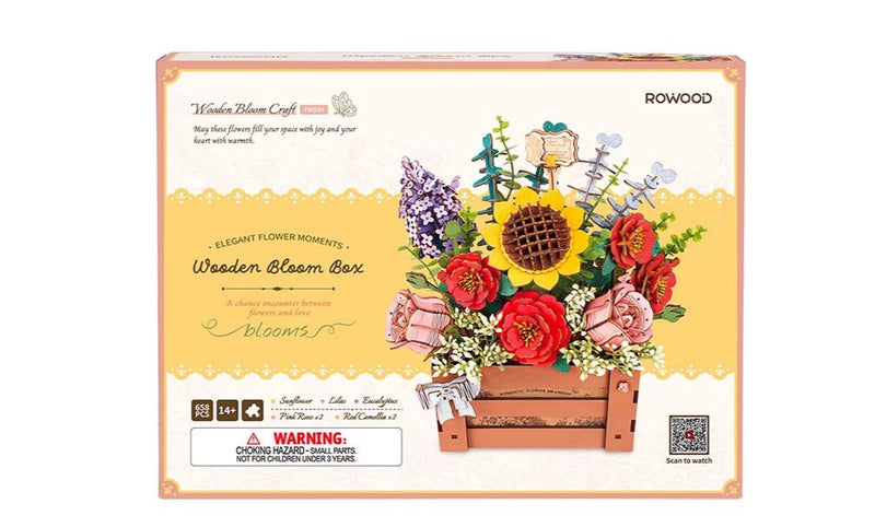 Rowood TW02H 3D Wooden Puzzle - Flower Box