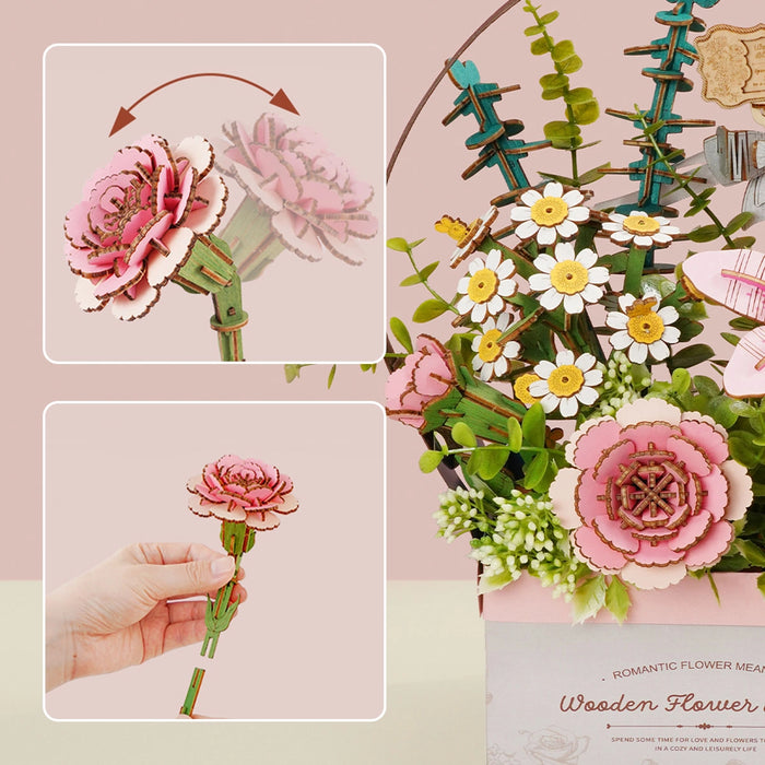Rowood TW03H 3D Wooden Puzzle - Flower Basket