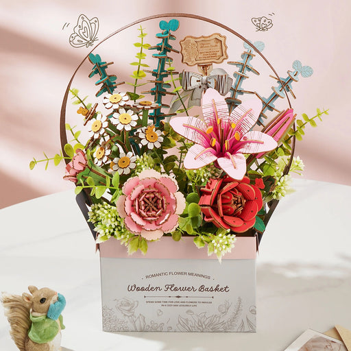 Rowood TW03H 3D Wooden Puzzle - Flower Basket