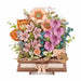 Rowood TW04H 3D Wooden Puzzle - Wooden Blooming Book Flower Bouquet