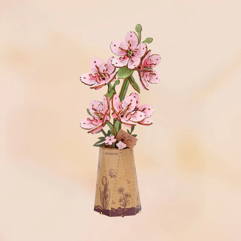 Rowood TW101 3D Wooden Puzzle - Sakura Flower