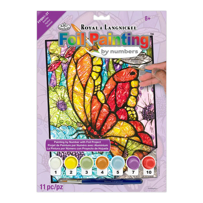 Royal & Langnickel 12577 Butterflies Foil Paint by Number (8"x10")