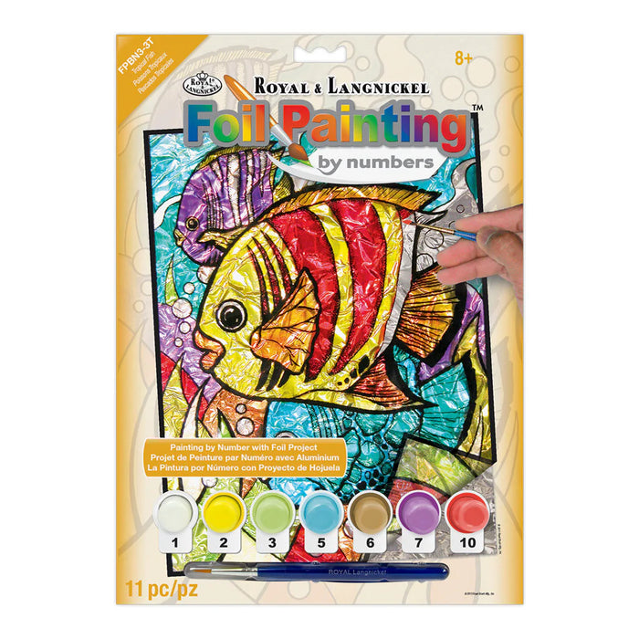Royal & Langnickel 12579 Tropical Fish Foil Paint by Number (8"x10")