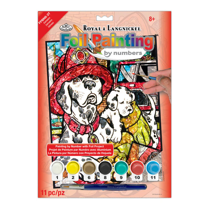 Royal & Langnickel 12582 Dalmatian Dogs Foil Paint by Number Ages 8+ (8"x10")