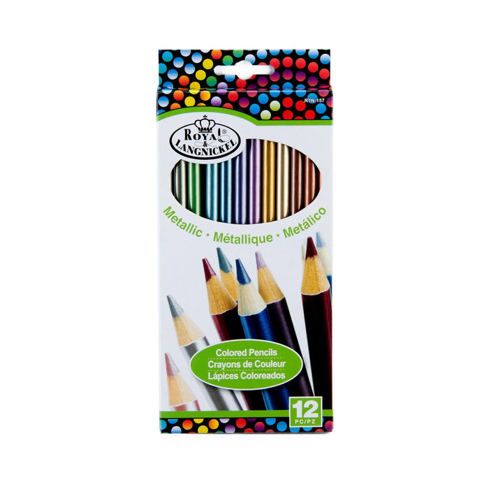 Royal & Langnickel 35878 Cool Art Metallic Colored Pencils Set (12 Piece)