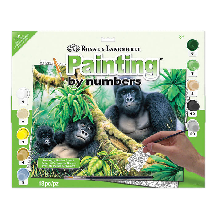 Royal & Langnickel 37374 Mountain Gorillas Paint by Number (11.25"x15.375")