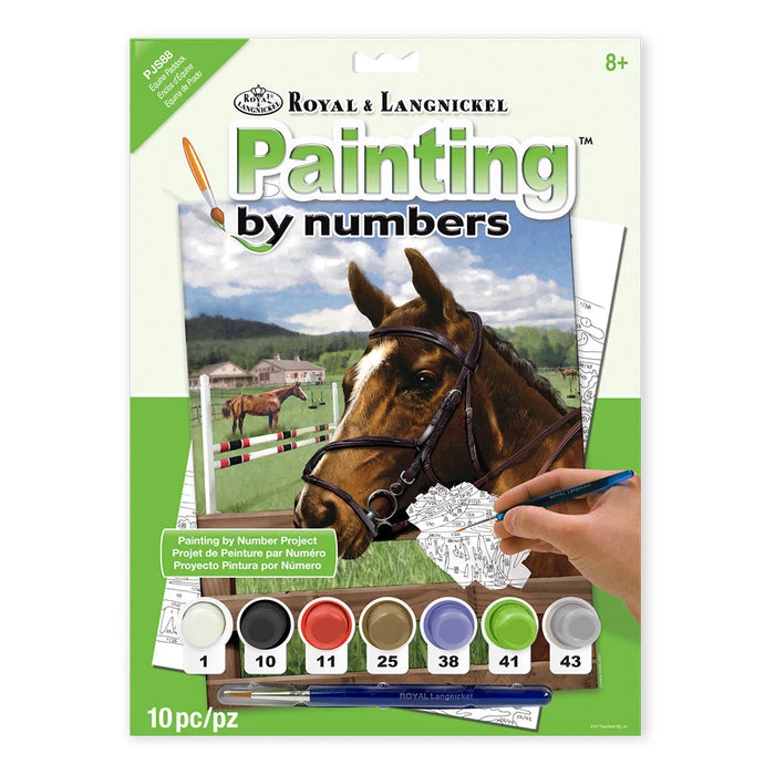 Royal & Langnickel 37394 Equine Paddock (Horses) Paint by Number (8.75"x11.375")