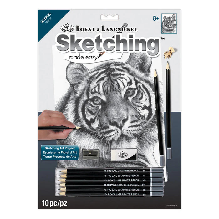 Royal & Langnickel 37661 Clawdia (Tiger Face) Sketching Made Easy (8.75"x11.75")