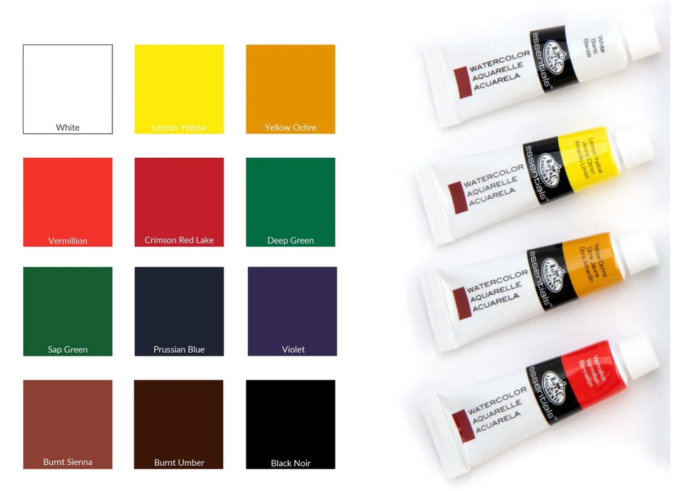 Royal & Langnickel 38102 Artist Watercolor Paint Set 12ml Tubes (12 Piece)