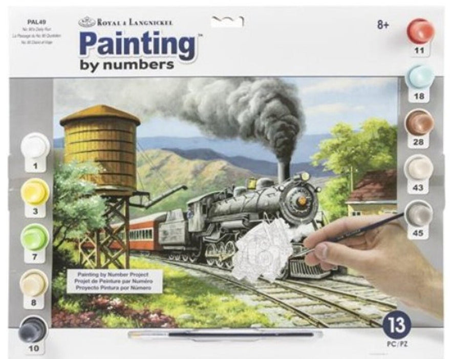 Royal & Langnickel 38203 No. 90's Daily Run (Train) Paint by Number (11.25"x15.375")