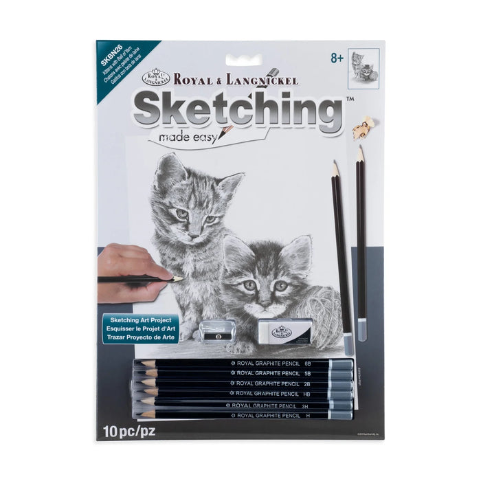 Royal & Langnickel 38673 Kittens w/Ball of Yarn Sketching Made Easy (11.25"x8.5")