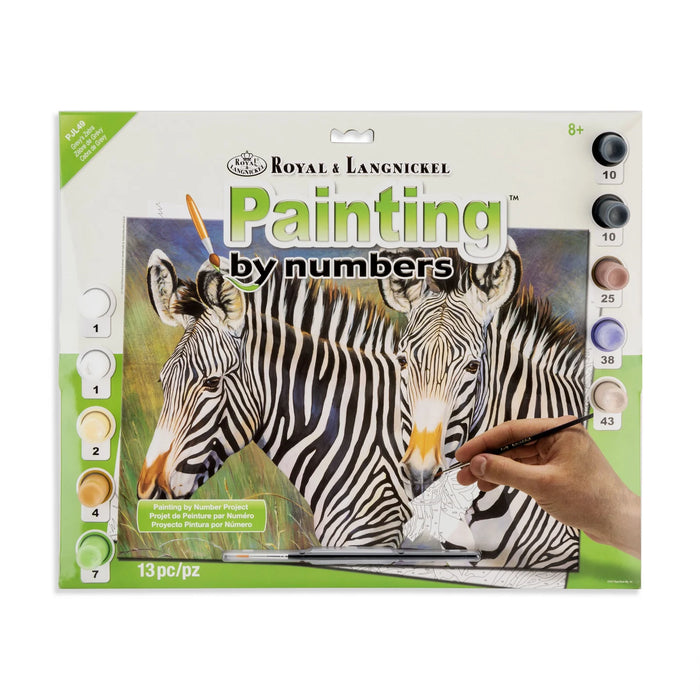 Royal & Langnickel 38799 Zebras Paint by Number (11.25"x15.375")