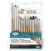 Royal & Langnickel 42 Assorted All Media Taklon Beginner Art & Craft Brushes 15 Piece Value Pack