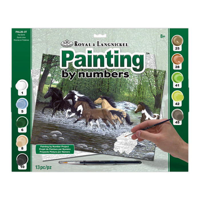 Royal & Langnickel 5668 Free Spirits (Galloping Horses) Paint by Number (11.25"x13.375")