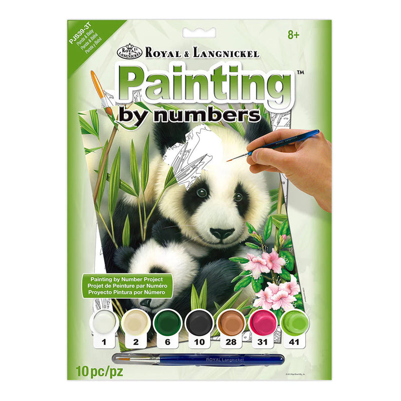 Royal & Langnickel 5682 Panda & Baby Paint by Number (8.75"x11.375")