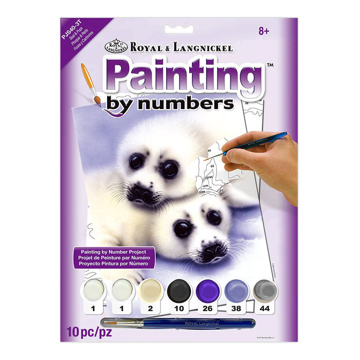 Royal & Langnickel 5683 Seal & Pups Paint by Number Age 8+ (8.75"x11.375")