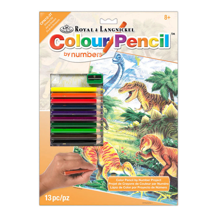 Royal & Langnickel 5712 Dinosaurs Day Pencil by Number (8.75"x11.75")