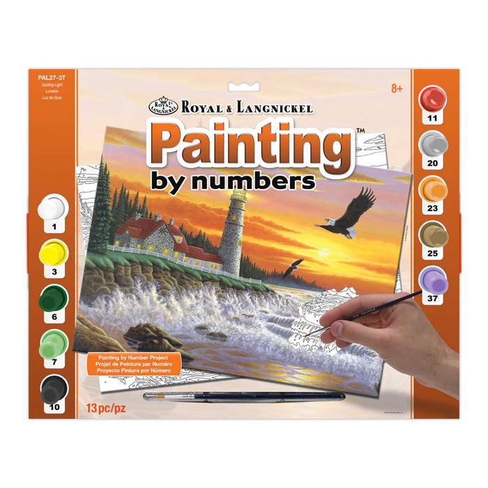 Royal & Langnickel 5761 Guiding Light (Lighthouse) Paint by Number (11.25"x13.375")