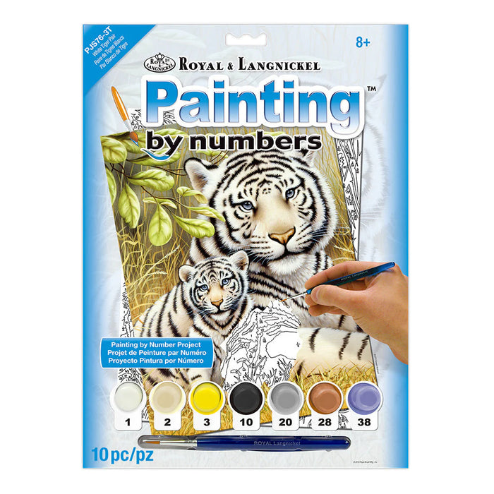 Royal & Langnickel 7723 White Tiger Pair Paint by Number (8.75"x11.75")