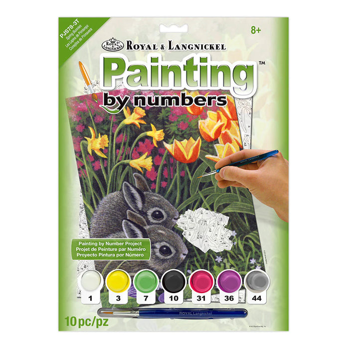 Royal & Langnickel 7725 Spring Bunnies Paint by Number (8.75"x11.75")