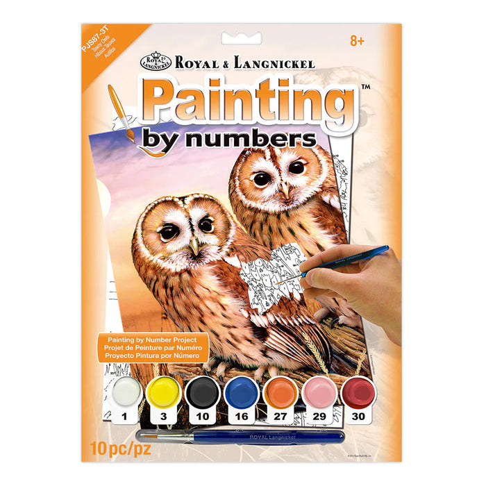 Royal & Langnickel 94339 Tawny Owls Paint by Number (8.75"x11.75")
