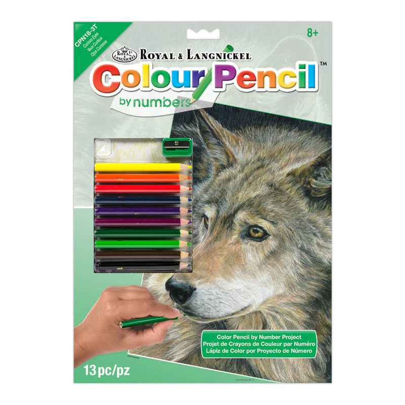 Royal & Langnickel 94358 Curious Eyes (Wolf) Pencil by Number (8.75"x11.75")