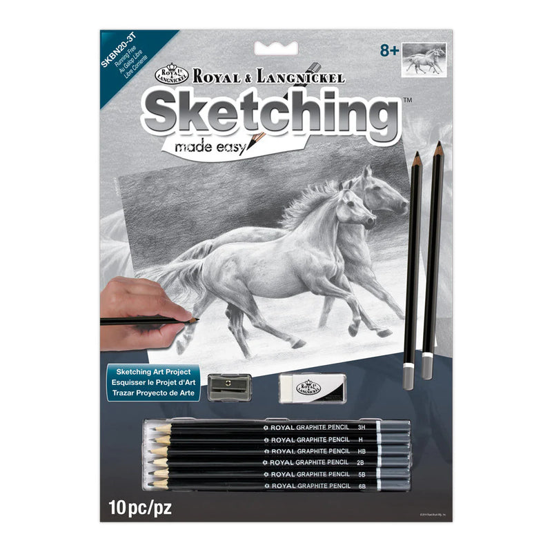 Royal & Langnickel 94428 Running Free (Horses) Sketching Made Easy (8.75" x 11.75")
