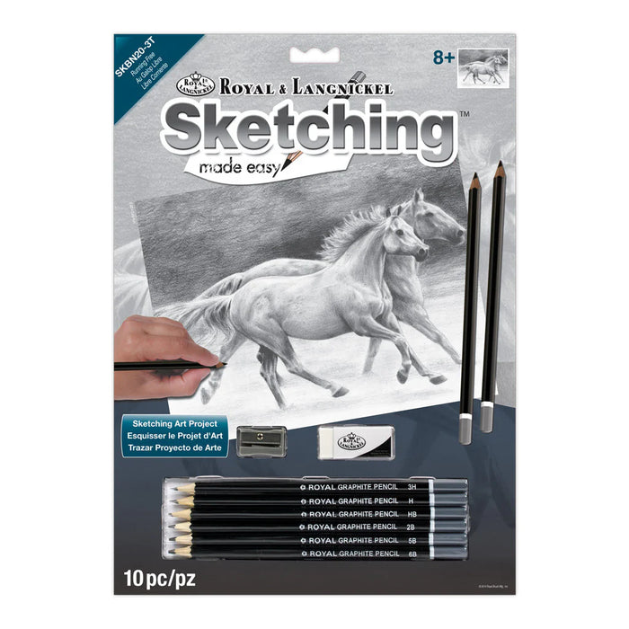 Royal & Langnickel 94428 Running Free (Horses) Sketching Made Easy (8.75" x 11.75")