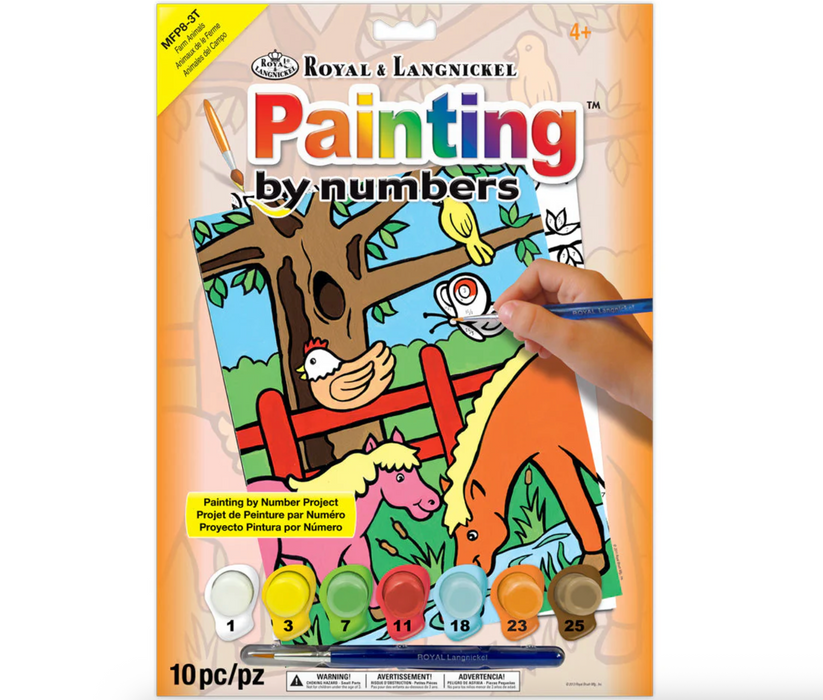 Royal & Langnickel 99307 Farm Animals Paint by Number (8.75"x11.75")