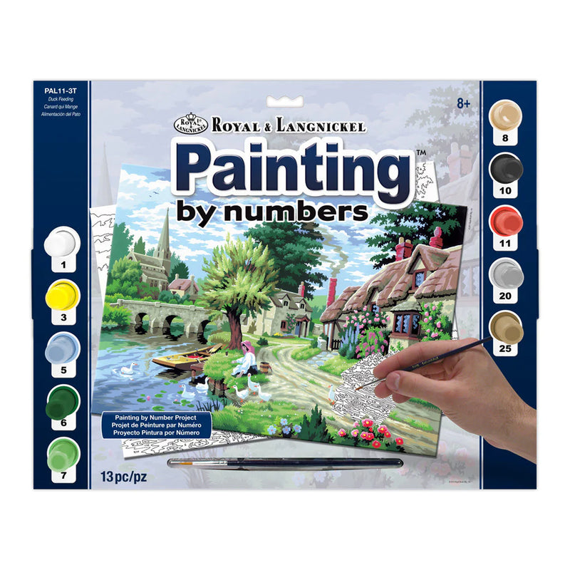 Royal & Langnickel 99460 Duck Feeding (Country Scene) Paint by Number (11.25"x15.375")