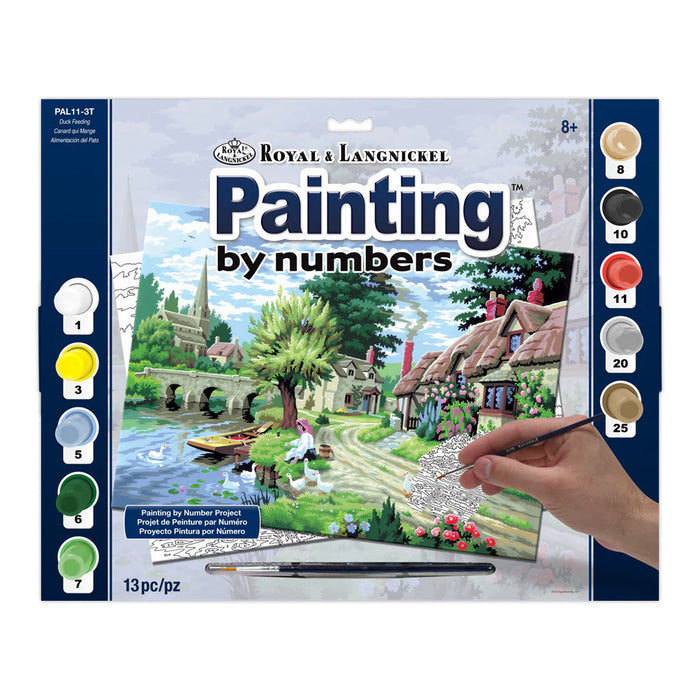 Royal & Langnickel 99460 Duck Feeding (Country Scene) Paint by Number (11.25"x15.375")