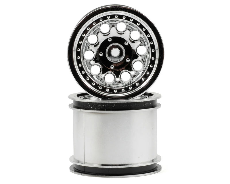 RPM 82053 Chrome Revolver Wheels for Traxxas Rustler/Stampede 2WD Rear (1 Pair)