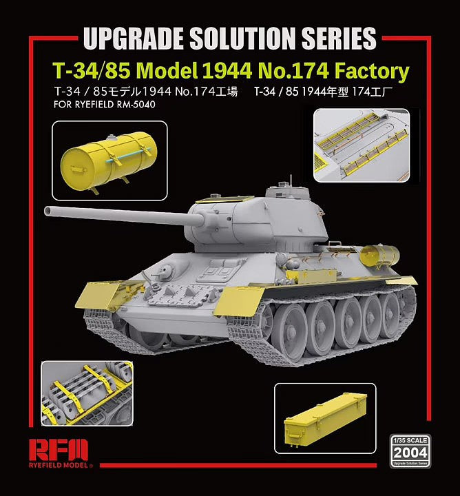 Ryefield Models 2004 1/35 Upgrade Solution for T-34/85 Model 1944 No.174 Factory (for Ryefield 5040)