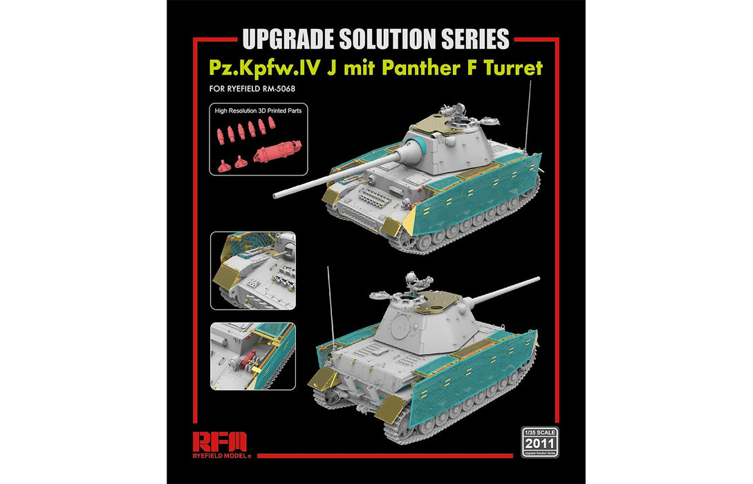 Ryefield Models 2011 1/35 Upgrade Solution for Pz.Kpfw.IV J mit Panther F Turret (for Ryefield 5068)