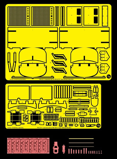 Ryefield Models 2016 1/35 Upgrade Solution for Tiger I 100# Initial Production (for Ryefield 5075)
