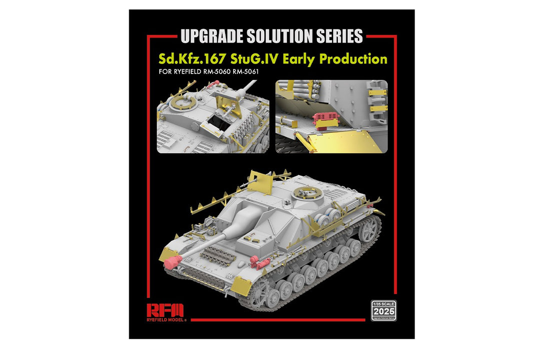 Ryefield Models 2025 1/35 Upgrade Solution for Sd.Kfz. 167 StuG.IV Early Prod. (for Ryefield 5060/5061)
