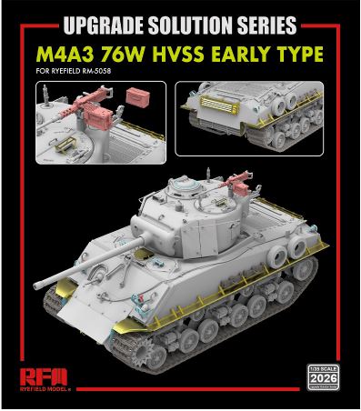 Ryefield Models 2026 1/35 Upgrade Solution for M4A3 76W HVSS Early Type (for Ryefield 5058)