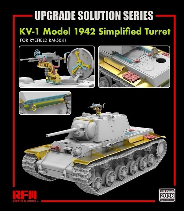 Ryefield Models 2036 1/35 Upgrade Solution for KV-1 Model 1942 Simplified Turret (for Ryefield 5041)