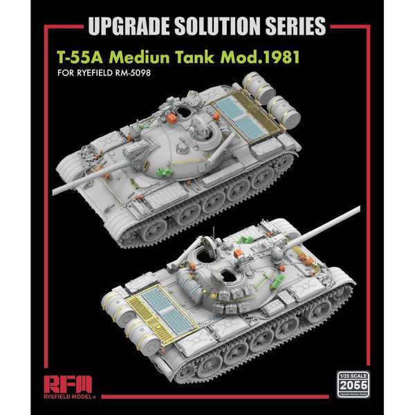 Ryefield Models 2055 1/35 Upgrade Solution for T-55A Medium Tank Mod. 1981 (for Ryefield 5098)
