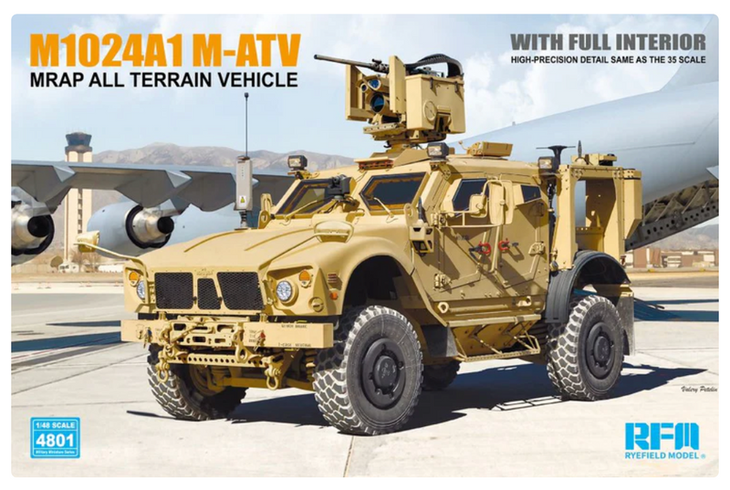 Ryefield Models 4801 1/48 M1024A1 1-ATV MRAP with Interior Model Kit