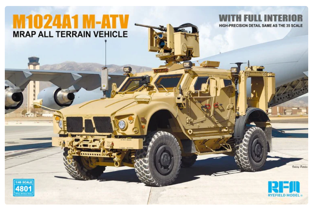 Ryefield Models 4801 1/48 M1024A1 1-ATV MRAP with Interior Model Kit