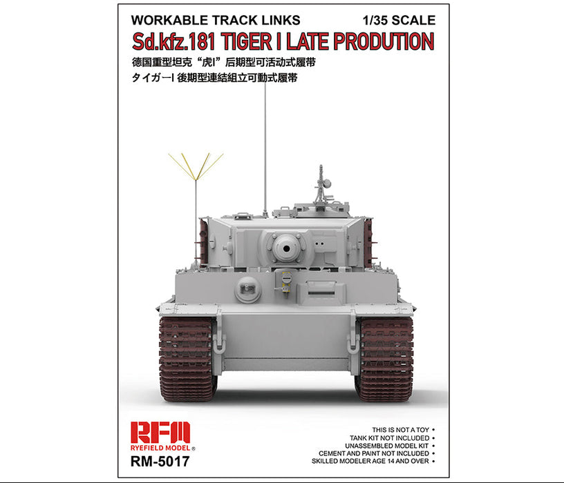 Ryefield Models 5017 1/35 Workable Track Links for Tiger I Late Production Model Kit