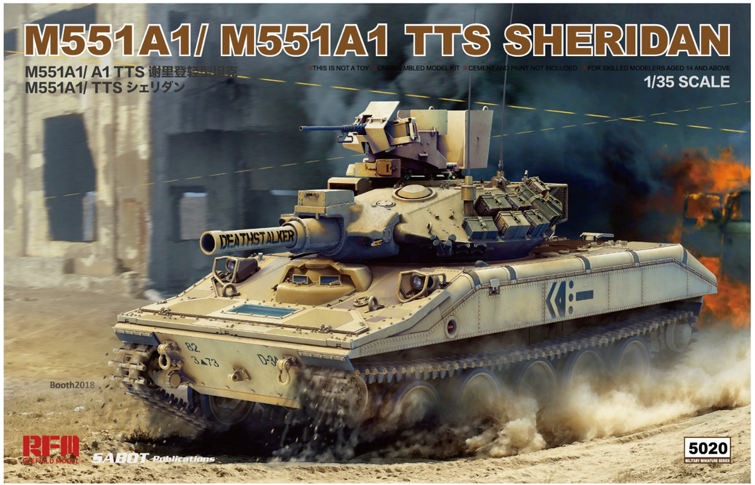 Ryefield Models 5020 1/35 M551A1/M551A1 TTS Sheridan Tank Model Kit
