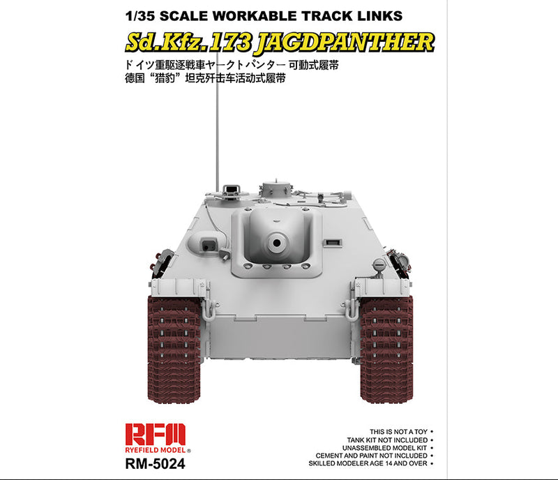 Ryefield Models 5024 1/35 Workable Track Links for Jagdpanther Ausf.G2 Model Kit