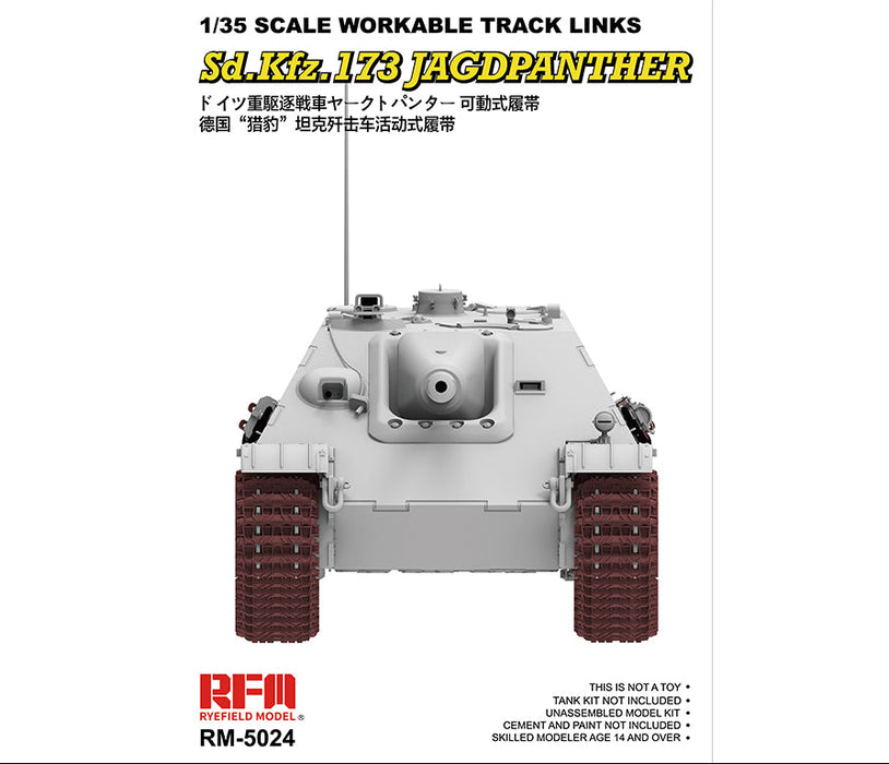 Ryefield Models 5024 1/35 Workable Track Links for Jagdpanther Ausf.G2 Model Kit