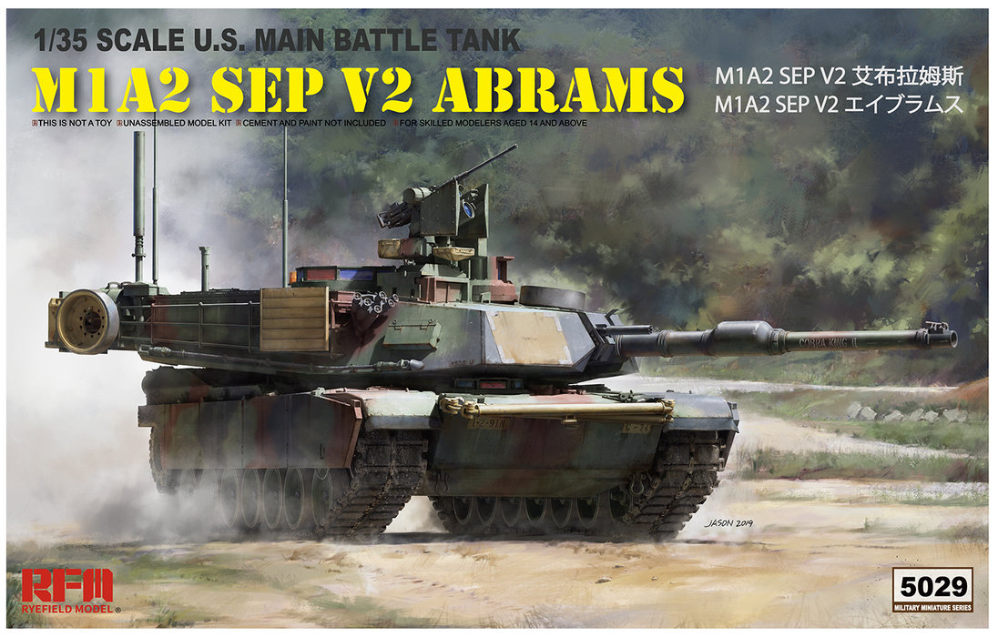 Ryefield Models 5029 1/35 M1A2 SEP V2 Abrams Main Battle Tank Model Kit