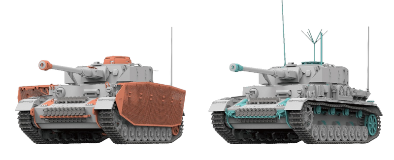 Ryefield Models 5033 1/35 Pz.Kpfw. IV Ausf. J Late Prod. / Pz.Beob.Wg. IV Ausf. J (2 in 1) Model Kit