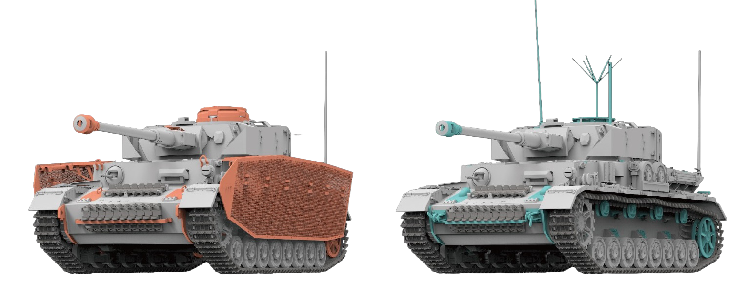 Ryefield Models 5033 1/35 Pz.Kpfw. IV Ausf. J Late Prod. / Pz.Beob.Wg. IV Ausf. J (2 in 1) Model Kit