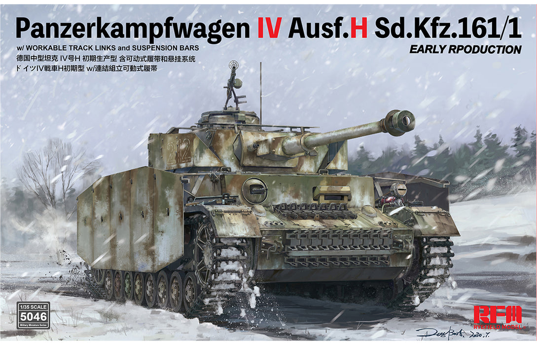 Ryefield Models 5046 1/35 Pz.kpfw.IV Ausf.H Early Prod. w/ Workable Tracks Model Kit