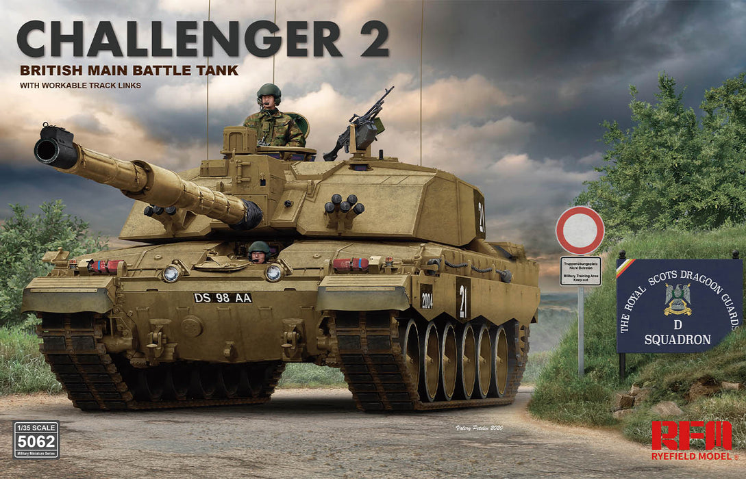 Ryefield Models 5062 1/35 Challenger 2 British MBT w/ Workable Tracks Model Kit